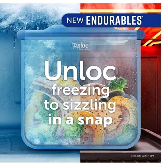 Ziploc Endurables reusable bags 64 ounce & 16 ounce -one of each - Picture 4 of 8